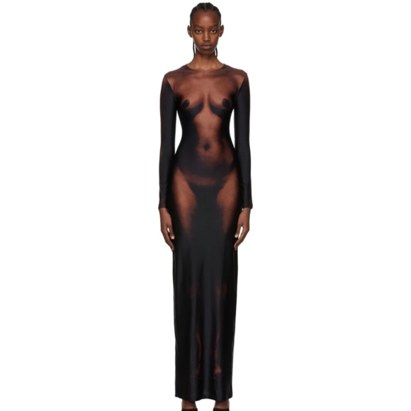 Jean Paul Gaultier Dresses & Skirts - JEAN PAUL GAULTIER Brown Lotta Volkova Edition 'The Naked' Maxi Dress brown